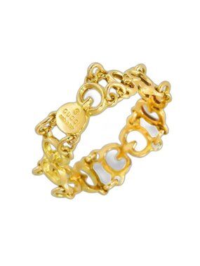 Gucci Gglogo Chain Ring 18k YG Yellow Gold